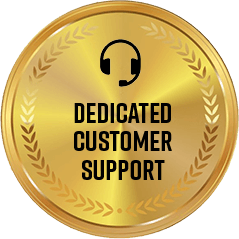 dedicated customer support badge