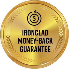 ironclad money-back guarantee bagde